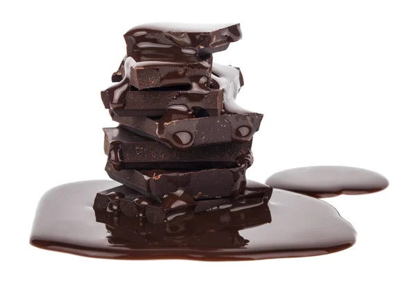 Chocolate Isolado Sobre Fundo Branco Detalhe Para Design Elementos Design — Fotografia de Stock