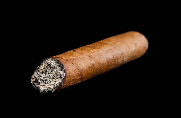 Cigare Isolé Sur Fond Noir Détail Pour Conception Eléments Design Photo De Stock