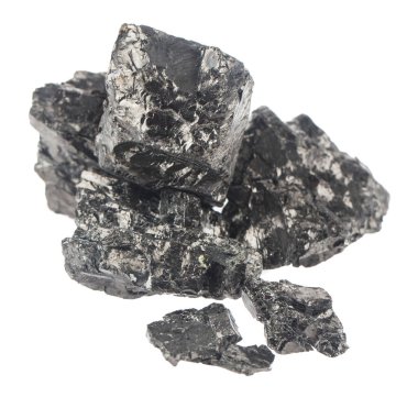 Kömür beyaz arka planda izole edilmiş. Tasarım ayrıntıları. Tasarım elemanları. Makro. 