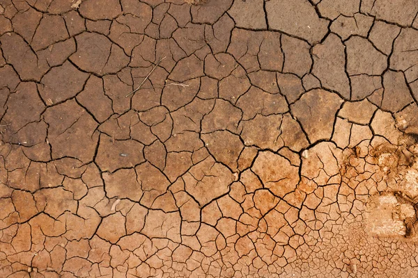 Textuur Van Gebarsten Droog Land Wereldwijde Waterschaarste Aarde Concept Van — Stockfoto