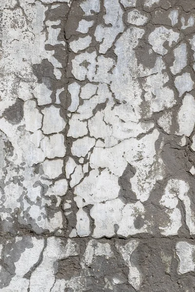 ダーティホワイトブラックと古いプラスターの壁は 水平方向の背景を傷 コンクリートの古い壁のテクスチャの背景をクラック レトロヴィンテージ着用壁の壁紙 解読された荒波アブストラクト バナー表面 — ストック写真