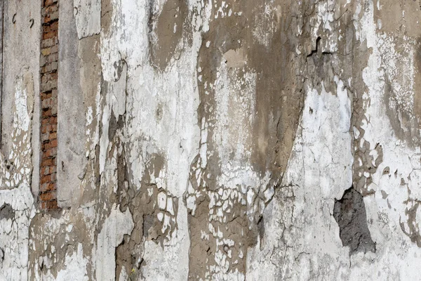 Vecchio Muro Gesso Con Sporco Bianco Nero Graffiato Sfondo Orizzontale — Foto Stock