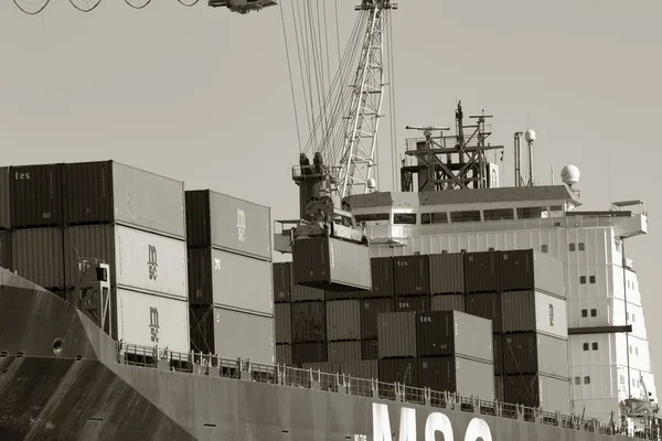 Odessa Ukraine 202 Logistics Terminal Sends Import Export Cargo Containers — Stock Photo, Image