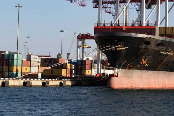 Odessa Ukraine 202 Logistics Terminal Sends Import Export Cargo Containers — стокове фото