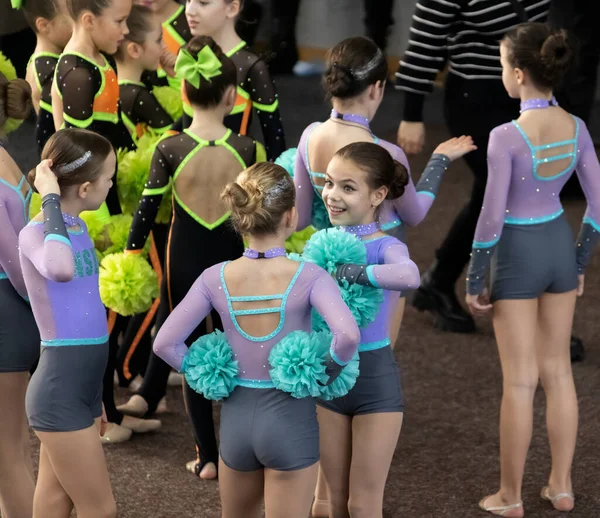 Odessa Ucraina Mar 2023 Campionato Cheerleader Bambini Gli Spettatori Cheerleaders — Foto Stock