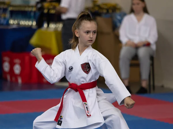 Odessa Ukraine Czerwca 22023 Uczestnicy Zawodów Karate Wśród Dzieci Wiele — Zdjęcie stockowe