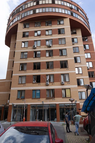 Odessa Ukraina Lipca 2023 Wojna Ukrainie Zniszczył Cywilny Budynek Ataku — Zdjęcie stockowe