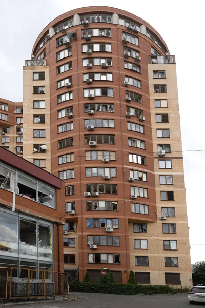 Одесса Украина Января 2023 Года Война Украине Уничтожил Гражданское Здание — стоковое фото
