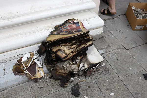 Bouw Van Een Orthodoxe Kerk Odessa Verwoest Door Een Raket — Stockfoto