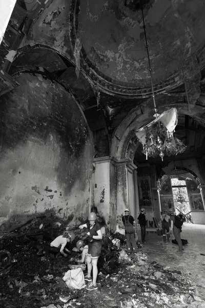 Odessa Ucraina Luglio 2023 Costruzione Della Chiesa Ortodossa Odessa Distrutta — Foto Stock
