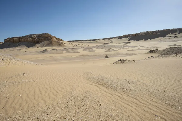 Paisaje Vista Panorámica Del Desierto Occidental Desolado Con Formaciones Geológicas — Foto de Stock