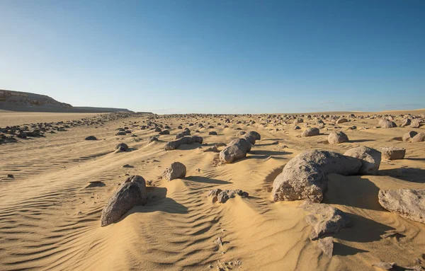 Landskap Naturskön Utsikt Över Ödsliga Karga Västra Öknen Egypten Med — Stockfoto