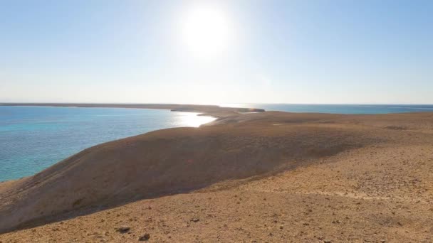 Panorama Panoramico Vista Panoramica Remota Isola Tropicale Rocciosa Desertica Con — Video Stock