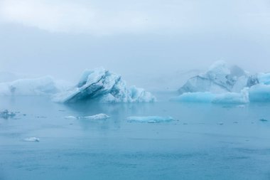 İzlanda'daki mavi icebergs