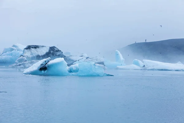 Blauwe Ijsbergen Ijsland — Stockfoto