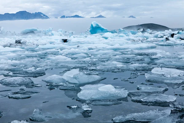 Icebergs Azuis Islândia — Fotografia de Stock