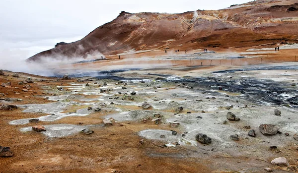 Typical Icelandic Landscape Gyeser — Stock Photo, Image