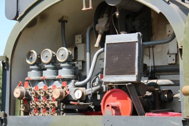 The Controls and Pump of a Large Vintage Petrol Tankeri.