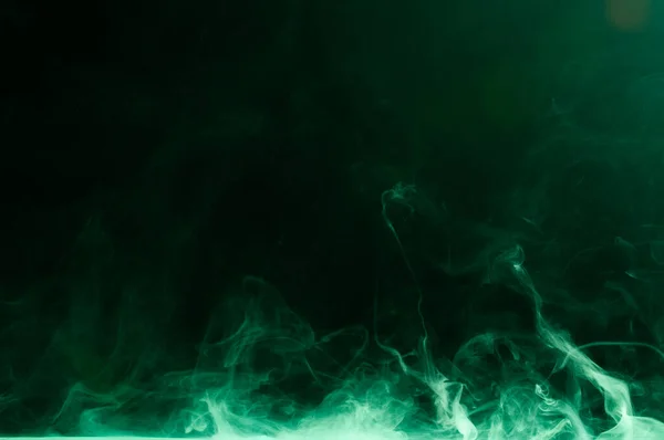 Green Steam Black Background — Stock Photo, Image