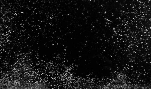 Rice grains fall on a black surface on a black background .