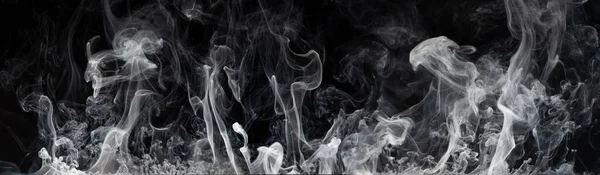 Fumée Abstraite Sur Fond Sombre — Photo