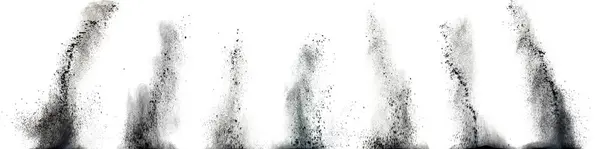Νέφος Έκρηξης Λευκής Σκόνης Λευκό Φόντο Λευκά Σωματίδια Σκόνης Πιτσιλίζουν — Φωτογραφία Αρχείου