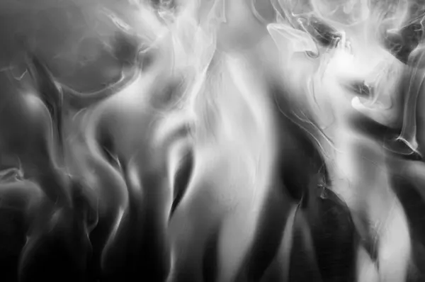 Bewegung Des Rauchs Abstrakter Weißer Rauch Auf Schwarzem Hintergrund — Stockfoto