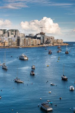 Sliema Bay in Malta, residential area .