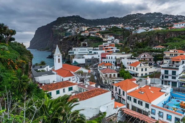 Cityscape Camara Lobos Arquitectura Cidade Litorânea Ilha Madeira Portugal — Fotografia de Stock