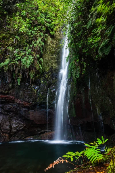 stock image 25 Fontes Waterfall and springs in Rabacal, Medeira island of Portugal.