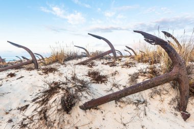 Tavira Adası 'ndaki Çapa Mezarlığı, Barill Sahili, Algarve, Portekiz