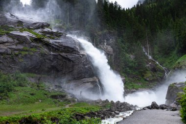 Krimml Waterfall: A Summer Spectacle in the Austrian Alps clipart