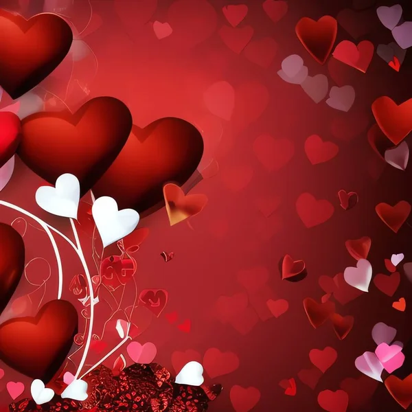 Gambar Latar Belakang Hari Valentine Warna Merah Dalam — Stok Foto