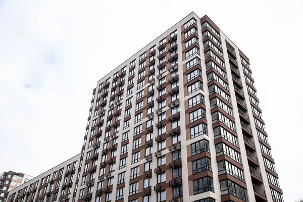 stock image modern multi-storey residential building against the sky for the whole frame