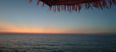 Gün batımında sahil manzarası, Yeni Taipei şehri, Tayvan