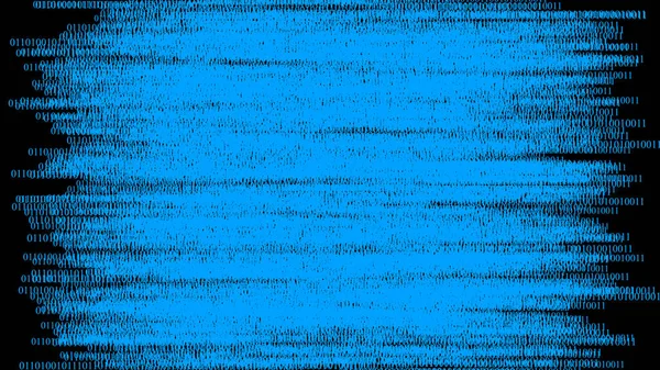 Abstracte Gloeiende Blauwe Codering Achtergrond Binaire Code Technologie Data Internetconcept — Stockfoto