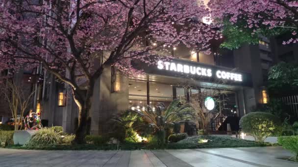 Linkou Taiwan Feb 2023 Starbucks Linko New Taipei City Taiwan — 비디오