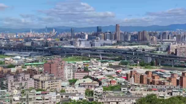 Het Uitzicht Wugu Shuidu Viewing Park New Taipei City — Stockvideo