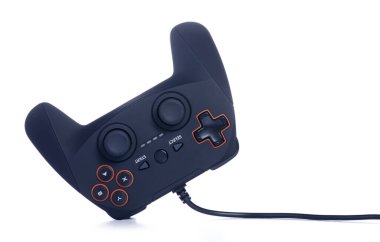 Beyaz arkaplan izolasyonunda joystick oyun denetleyici