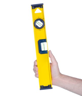 Beyaz arkaplan izolasyonunda bina düzeyi aracı