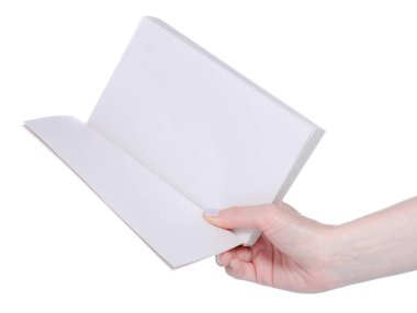 Beyaz arka plan izolasyonu üzerine kitap edebiyatı eğitimi