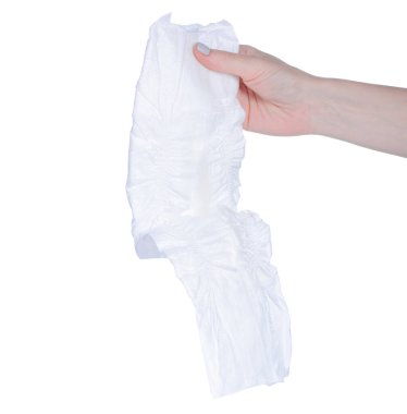 Bebek bezi beyaz arka plan izolasyonunda