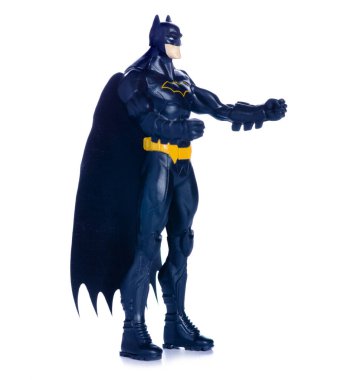 Oyuncak Batman beyaz arka plan izolasyonunda