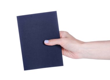 Beyaz arka plan izolasyonu üzerine siyah defter günlüğü