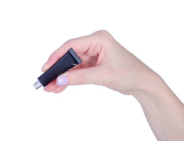 Beyaz arkaplan izolasyonuna bağlı bir yapıştırıcı tüpü.