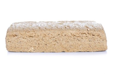 Beyaz arka plan izolasyonunda tatlı ayçiçeği halkası