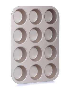 Kek kek kalıbı beyaz arka plan izolasyonunda.