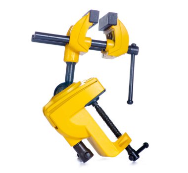 Beyaz arkaplan izolasyonunda sarı metalcilik