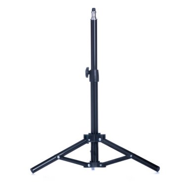 Beyaz arkaplan izolasyonunda akıllı telefon için küçük tripod