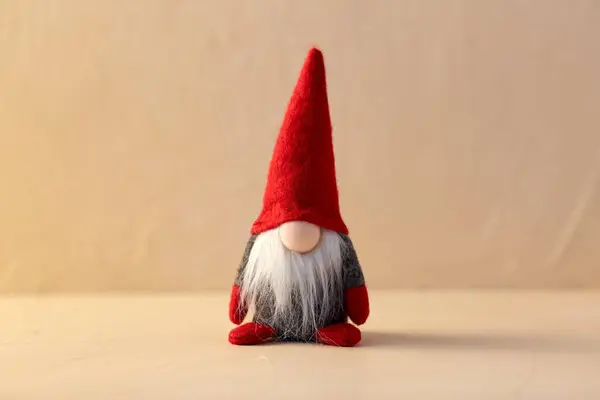 Χριστούγεννα Διακόσμηση Και Έννοια Χειμερινές Διακοπές Close Του Gnome Παιχνίδι — Φωτογραφία Αρχείου
